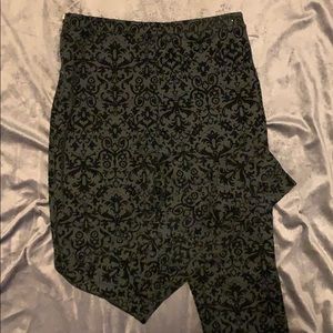 Velvet print baroque leggings